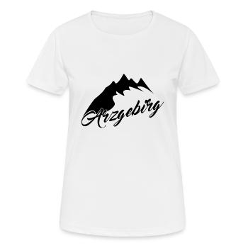 Arzgebirg Schwamme Wandern - Frauen T-Shirt atmungsaktiv - Weiß - Vorne - AI Model Female 172 dark (172cm)
