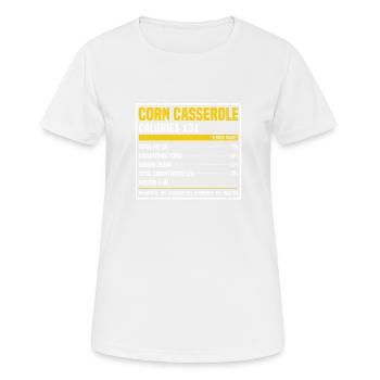 Casserole de maïs Informations nutritionnelles Nourriture de Thanksgiving - T-shirt respirant Femme - blanc - Devant - AI Model Female 172 dark (172cm)