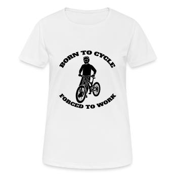 Fahrrad Radeln Fahrradtour Radfahren Mountainbike - Frauen T-Shirt atmungsaktiv - Weiß - Vorne - AI Model Female 172 dark (172cm)