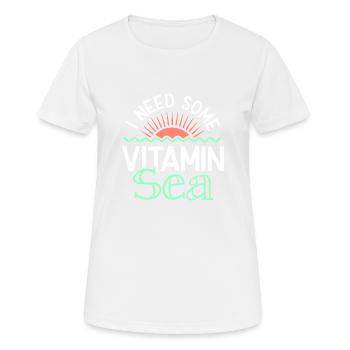 vitamin sea sommer - Frauen T-Shirt atmungsaktiv - Weiß - Vorne - AI Model Female 172 dark (172cm)