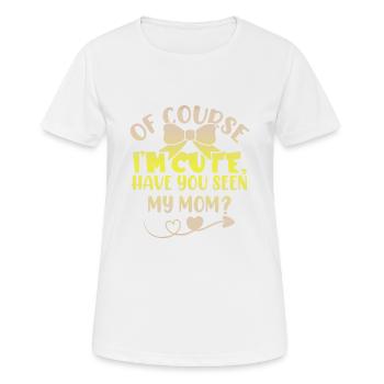 maman bébé - T-shirt respirant Femme - blanc - Devant - AI Model Female 172 dark (172cm)