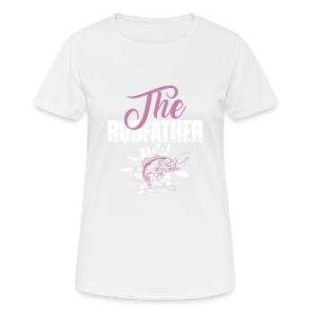 pêche à la canne - T-shirt respirant Femme - blanc - Devant - AI Model Female 172 dark (172cm)