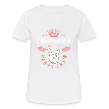 Équipage de fête en Californie - T-shirt respirant Femme - blanc - Devant - AI Model Female 172 dark (172cm)