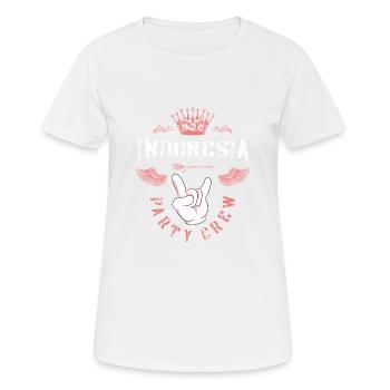 Équipage de fête en Indonésie - T-shirt respirant Femme - blanc - Devant - AI Model Female 172 dark (172cm)