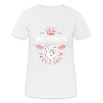 Équipage de mykonos - T-shirt respirant Femme - blanc - Devant - AI Model Female 172 dark (172cm)