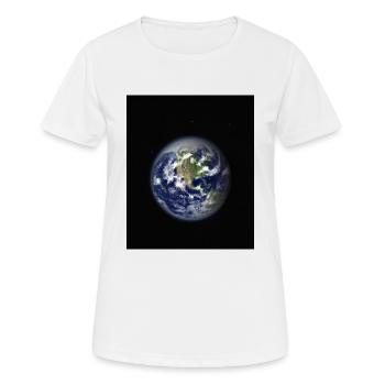 Klima - Frauen T-Shirt atmungsaktiv - Weiß - Vorne - AI Model Female 172 dark (172cm)