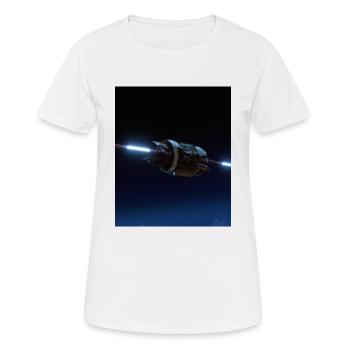 Raumschiff - Frauen T-Shirt atmungsaktiv - Weiß - Vorne - AI Model Female 172 dark (172cm)