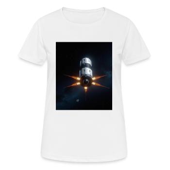 Raumschiff - Frauen T-Shirt atmungsaktiv - Weiß - Vorne - AI Model Female 172 dark (172cm)