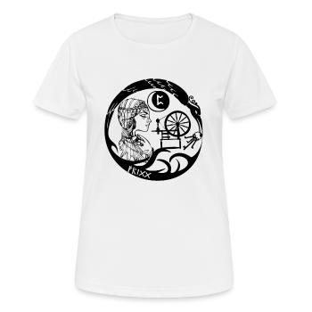 Wikinger Göttin Frigg Odins Frau Nordische Mythen - Frauen T-Shirt atmungsaktiv - Weiß - Vorne - AI Model Female 172 dark (172cm)