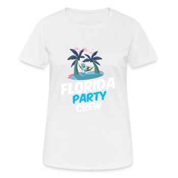 Florida Party Crew - Women's Breathable T-Shirt - white - Front - AI Model Female 172 dark (172cm)