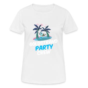 Équipe de fête Golden Sands - T-shirt respirant Femme - blanc - Devant - AI Model Female 172 dark (172cm)