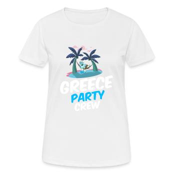 Équipage de la fête de grèce - T-shirt respirant Femme - blanc - Devant - AI Model Female 172 dark (172cm)
