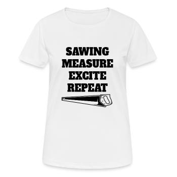 Schreiner Tischler Hobel Handwerker Schreinerei - Frauen T-Shirt atmungsaktiv - Weiß - Vorne - AI Model Female 172 dark (172cm)