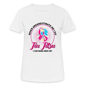 Kampfsportarten Brasilianisches Jiu Jitsu Geschenk - Frauen T-Shirt atmungsaktiv - Weiß - Vorne - AI Model Female 172 dark (172cm)