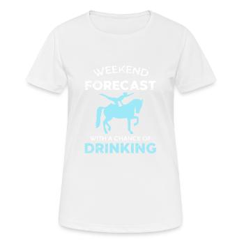 Voûte avec chance de boire des prévisions amusantes - T-shirt respirant Femme - blanc - Devant - AI Model Female 172 dark (172cm)