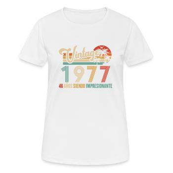 Anniversaire Vintage Idée Cadeau D Anniversaire 46 - T-shirt respirant Femme - blanc - Devant - AI Model Female 172 dark (172cm)