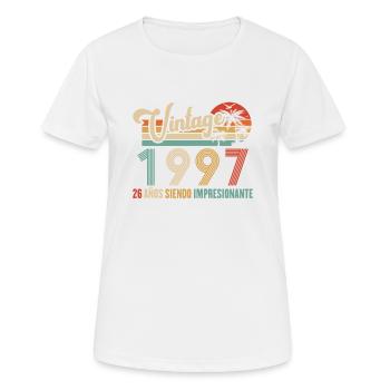 Anniversaire Vintage Idée Cadeau D Anniversaire 26 - T-shirt respirant Femme - blanc - Devant - AI Model Female 172 dark (172cm)