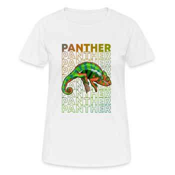 Panther Chameleon Reptile Keeper - T-shirt respirant Femme - blanc - Devant - AI Model Female 172 dark (172cm)