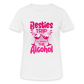 Besties Trip Holiday Trip Holiday Gift - Women's Breathable T-Shirt - white - Front - AI Model Female 172 dark (172cm)