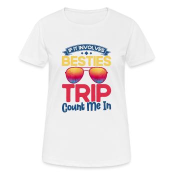 Besties Trip Holiday Trip Holiday Gift - Women's Breathable T-Shirt - white - Front - AI Model Female 172 dark (172cm)
