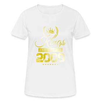 kings are born 2009 - Women's Breathable T-Shirt - white - Front - AI Model Female 172 dark (172cm)