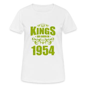 kings are born 1954 - Women's Breathable T-Shirt - white - Front - AI Model Female 172 dark (172cm)