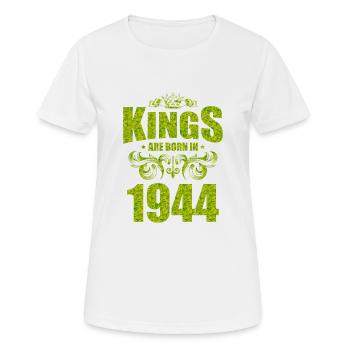 kings are born 1944 - Women's Breathable T-Shirt - white - Front - AI Model Female 172 dark (172cm)