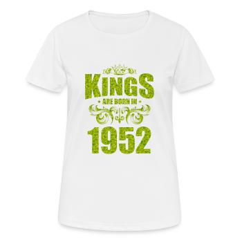 kings are born 1952 - Women's Breathable T-Shirt - white - Front - AI Model Female 172 dark (172cm)