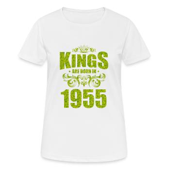 kings are born 1955 - Women's Breathable T-Shirt - white - Front - AI Model Female 172 dark (172cm)