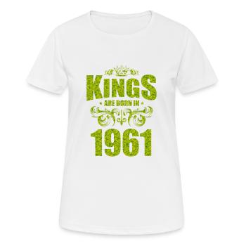 kings are born 1961 - Women's Breathable T-Shirt - white - Front - AI Model Female 172 dark (172cm)