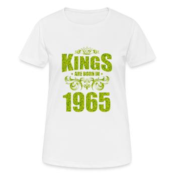 kings are born 1965 - Frauen T-Shirt atmungsaktiv - Weiß - Vorne - AI Model Female 172 dark (172cm)