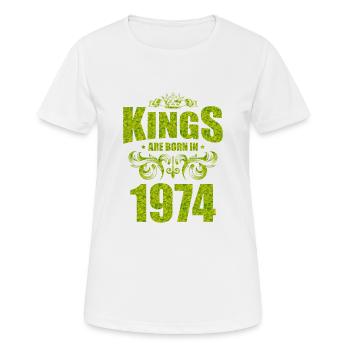 kings are born 1974 - Women's Breathable T-Shirt - white - Front - AI Model Female 172 dark (172cm)