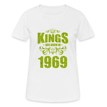 kings are born 1969 - Frauen T-Shirt atmungsaktiv - Weiß - Vorne - AI Model Female 172 dark (172cm)