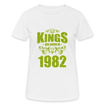 kings are born 1982 - Women's Breathable T-Shirt - white - Front - AI Model Female 172 dark (172cm)