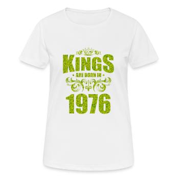 kings are born 1976 - Women's Breathable T-Shirt - white - Front - AI Model Female 172 dark (172cm)