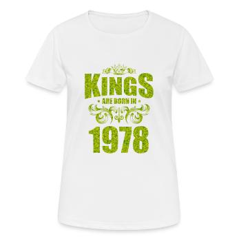 kings are born 1978 - Women's Breathable T-Shirt - white - Front - AI Model Female 172 dark (172cm)