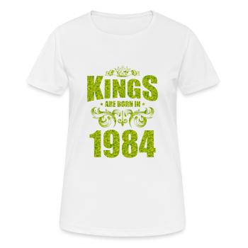 les rois sont nés en 1984 - T-shirt respirant Femme - blanc - Devant - AI Model Female 172 dark (172cm)
