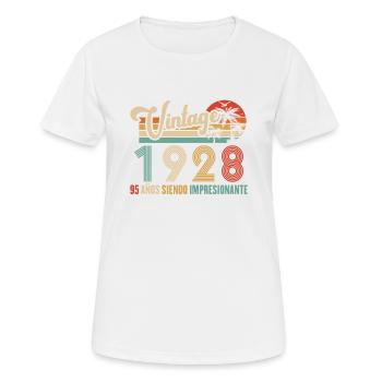 Anniversaire Vintage Idée Cadeau D Anniversaire 95 - T-shirt respirant Femme - blanc - Devant - AI Model Female 172 dark (172cm)