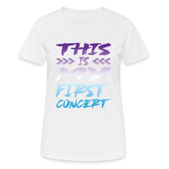 This is My First Concert 36 - Women's Breathable T-Shirt - white - Front - AI Model Female 172 dark (172cm)