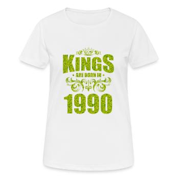 kings are born 1990 - Women's Breathable T-Shirt - white - Front - AI Model Female 172 dark (172cm)