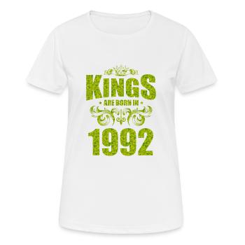 kings are born 1992 - Women's Breathable T-Shirt - white - Front - AI Model Female 172 dark (172cm)