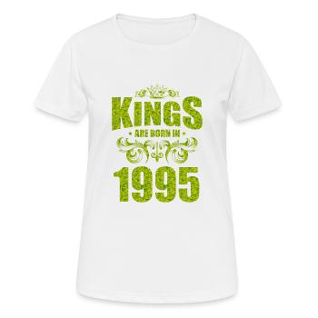 kings are born 1995 - Women's Breathable T-Shirt - white - Front - AI Model Female 172 dark (172cm)