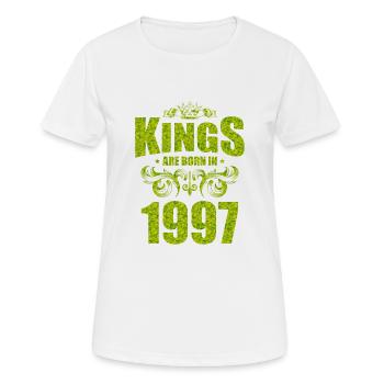kings are born 1997 - Frauen T-Shirt atmungsaktiv - Weiß - Vorne - AI Model Female 172 dark (172cm)