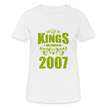kings are born 2007 - Women's Breathable T-Shirt - white - Front - AI Model Female 172 dark (172cm)