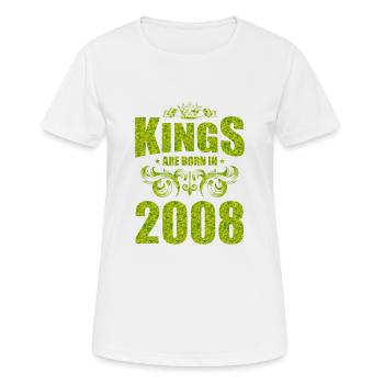 kings are born 2008 - Women's Breathable T-Shirt - white - Front - AI Model Female 172 dark (172cm)