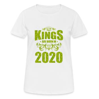kings are born 2020 - Women's Breathable T-Shirt - white - Front - AI Model Female 172 dark (172cm)