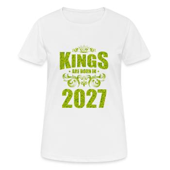 les rois naissent en 2027 - T-shirt respirant Femme - blanc - Devant - AI Model Female 172 dark (172cm)