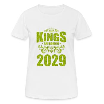 kings are born 2029 - Women's Breathable T-Shirt - white - Front - AI Model Female 172 dark (172cm)