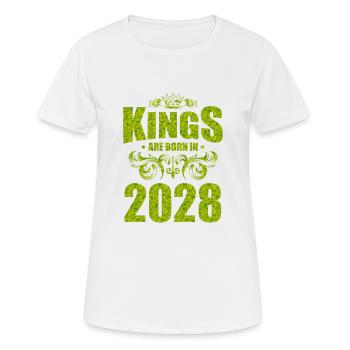 kings are born 2028 - Frauen T-Shirt atmungsaktiv - Weiß - Vorne - AI Model Female 172 dark (172cm)