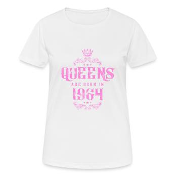 born in 1964 - Frauen T-Shirt atmungsaktiv - Weiß - Vorne - AI Model Female 172 dark (172cm)